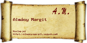 Almásy Margit névjegykártya