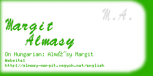 margit almasy business card